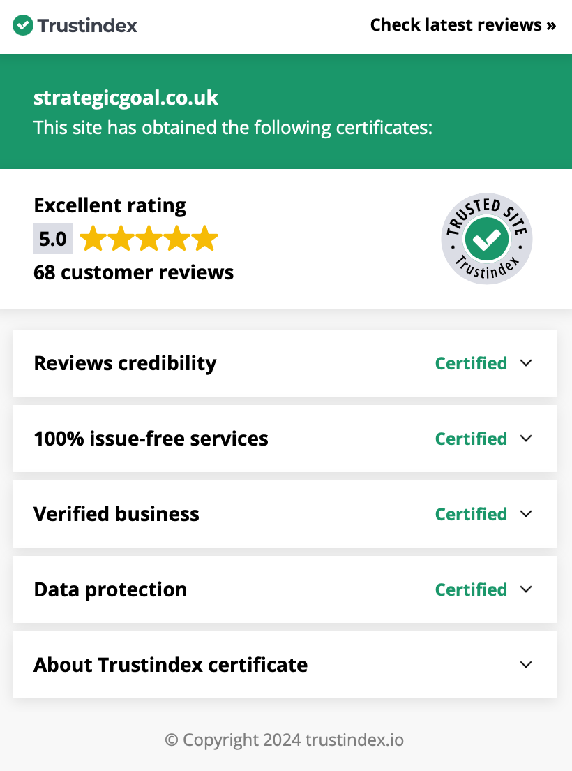 Trustindex certificate widget